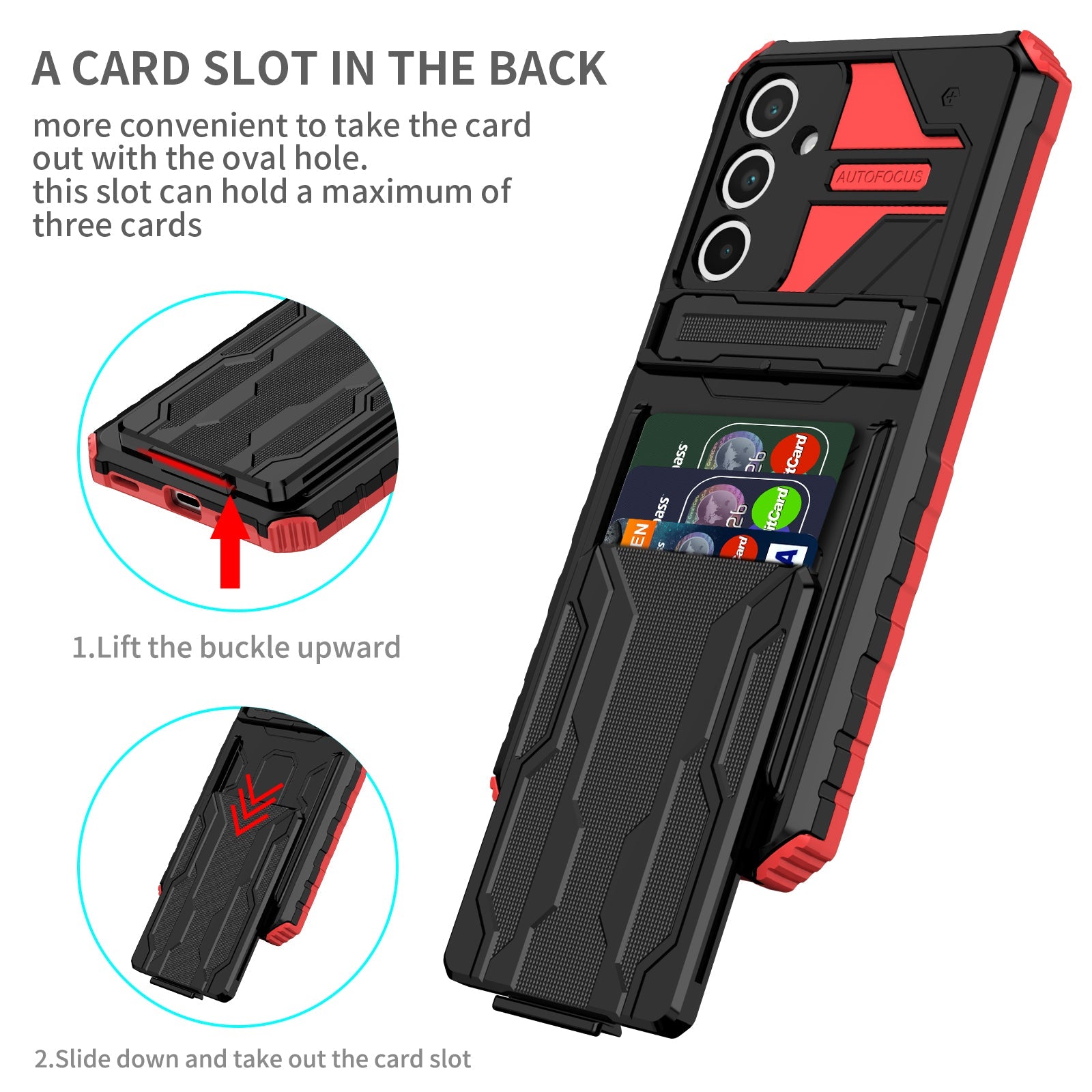 Galaxy A16 5G Kickstand Heavy Duty Case [Red]