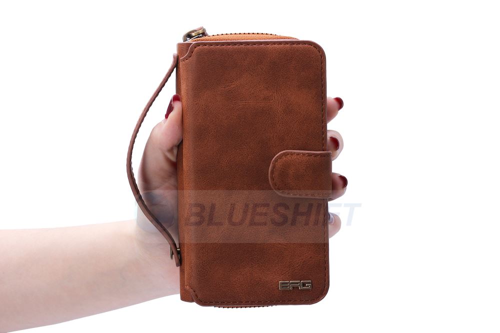 Samsung Galaxy S6 Deluxe Zipper Case Brown
