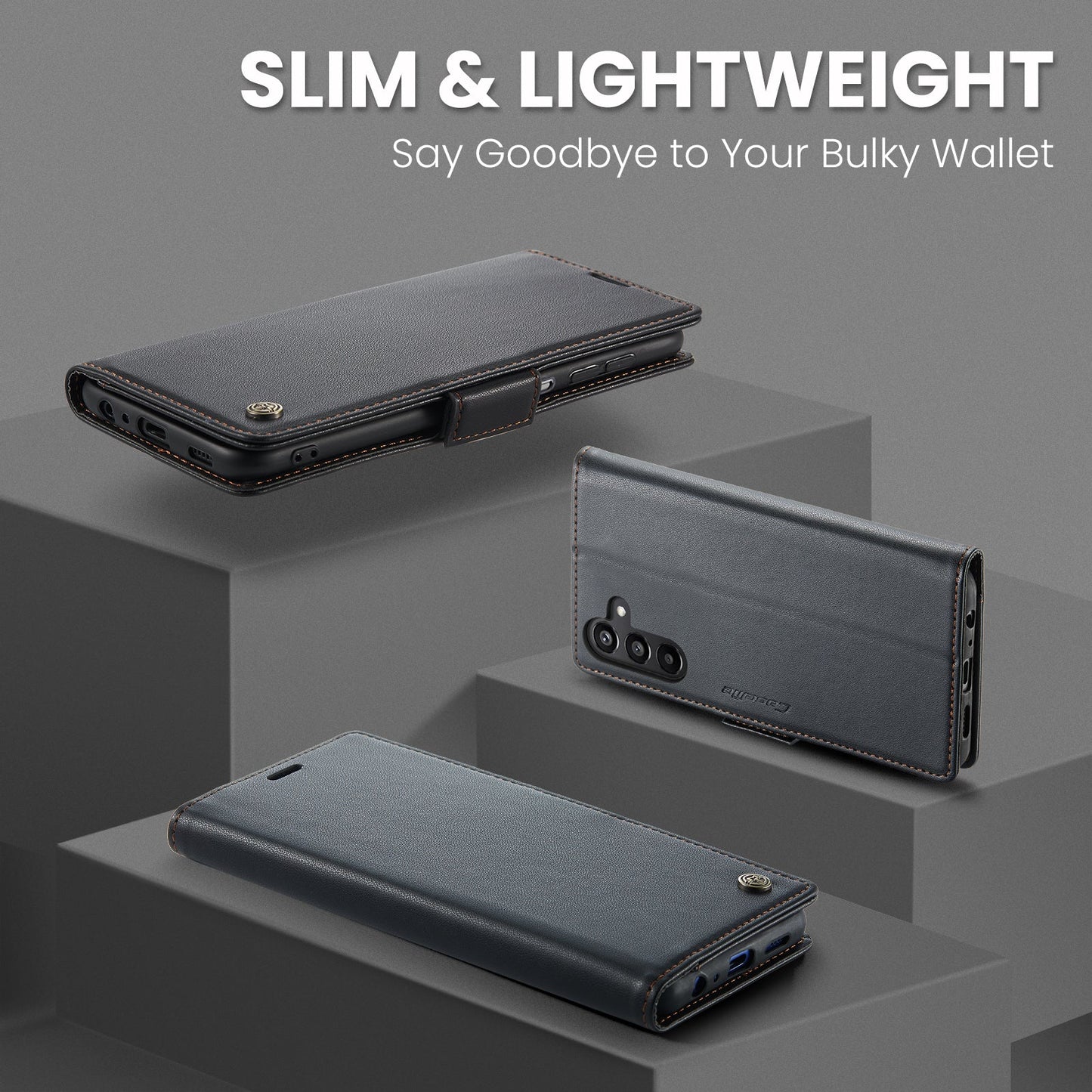 Samsung Galaxy A15 Pu Wallet Case [Black]