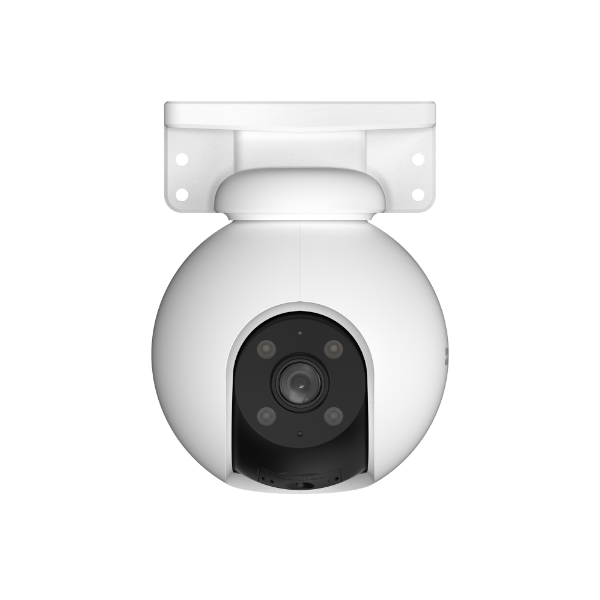 EZVIZ H8 Pro 3K Outdoor WiFi PT Security Camera with 360-Degree FoV. 1/2.7” Progressive Scan CMOS. 4mm Lens. 3D DNR - Digital WDR - H.265 / H.264 - 2880x1620@30fps MicroSD card slot (Max. 512 GB).