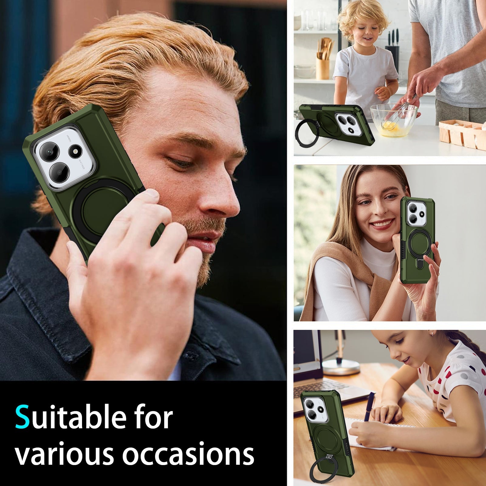 Xiaomi Redmi Note 14 5G Heavy Duty Case [Green]