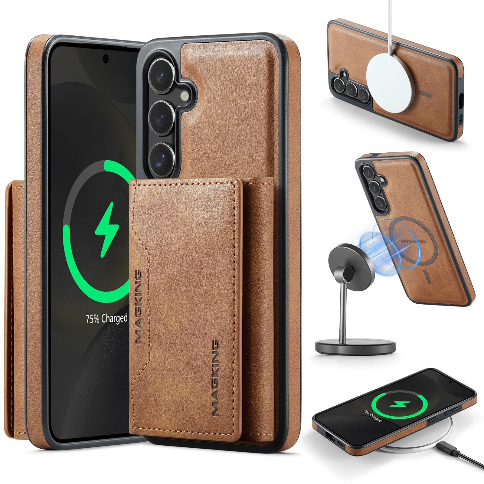 Galaxy S25 Plus Magsafe Wallet [Brown]
