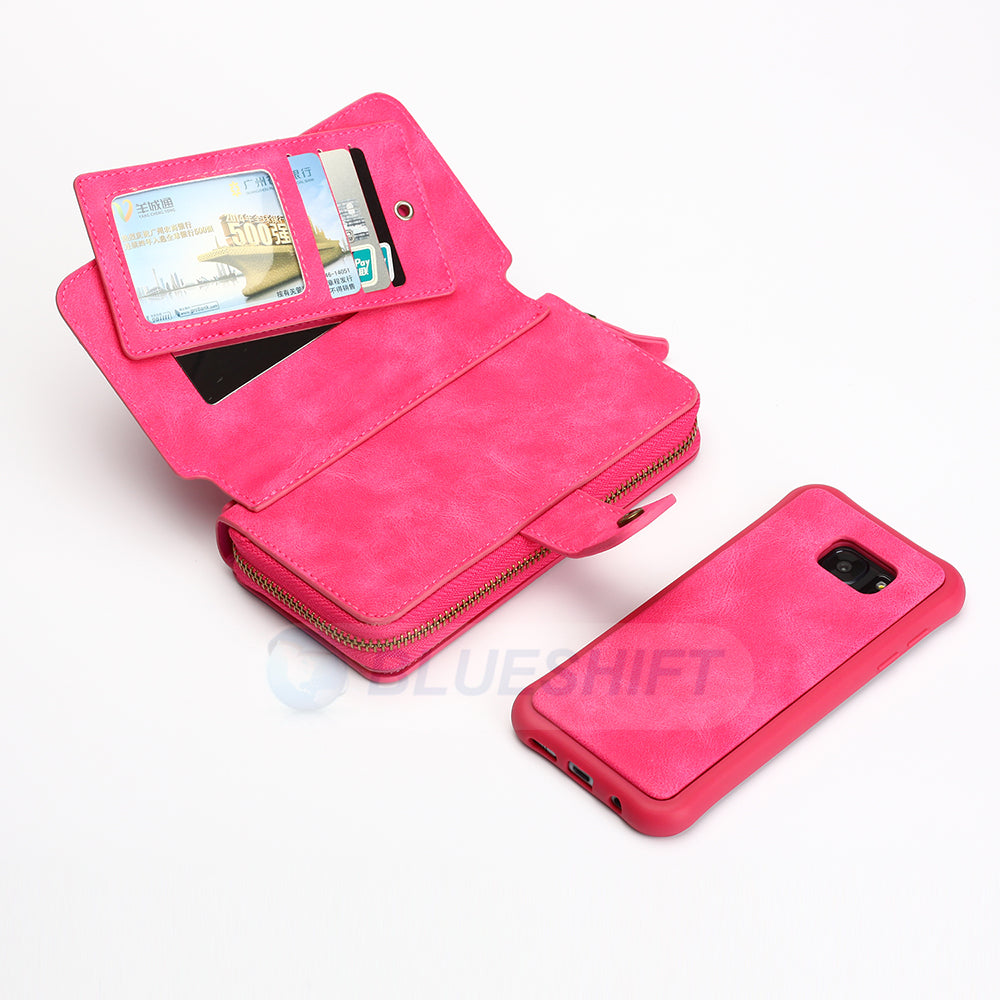 Samsung Galaxy S7 Edge Deluxe Zipper Case Rose