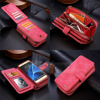 Samsung Galaxy S7 Edge Deluxe Zipper Case Rose