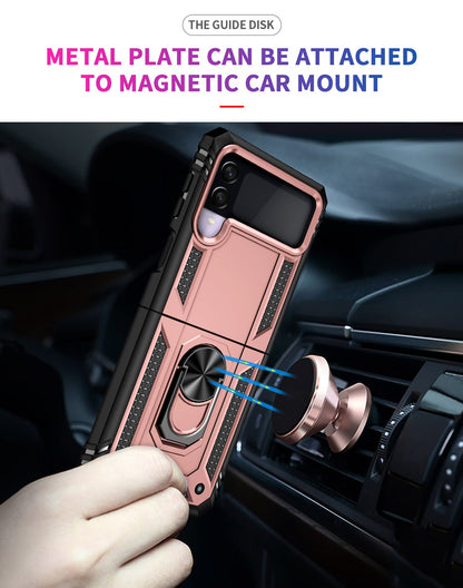 Galaxy Z Flip3 5G Military Armour Case [Rosegold]