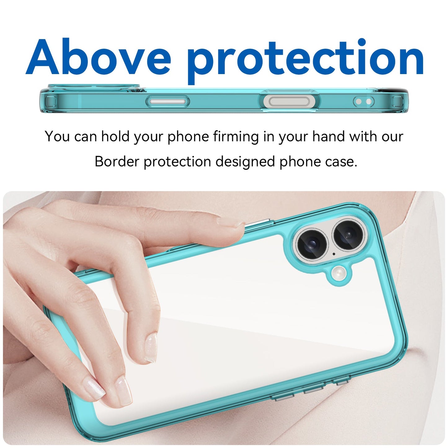 Iphone 16 Plus Soft Gel Case [Clear Blue]