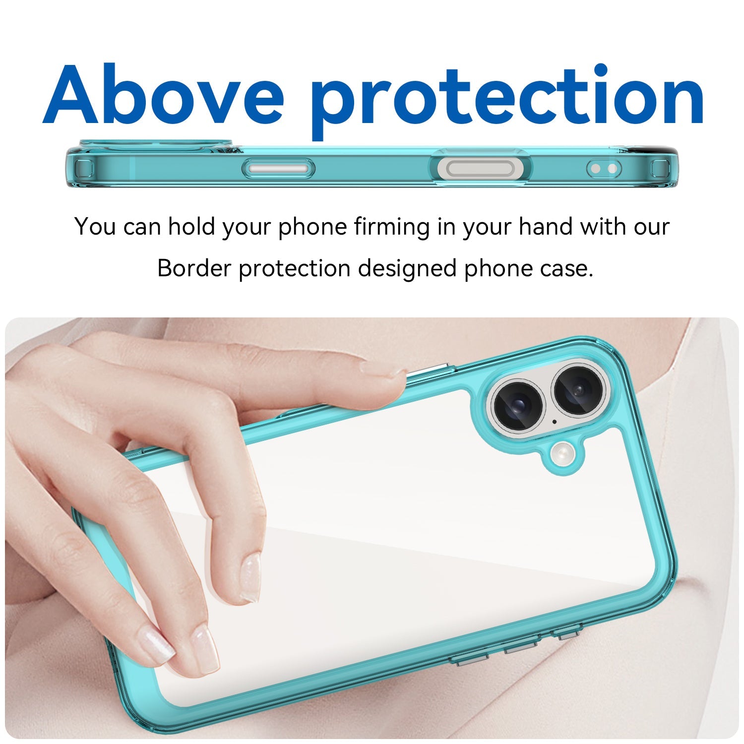 Iphone 16 Plus Soft Gel Case [Clear Blue]