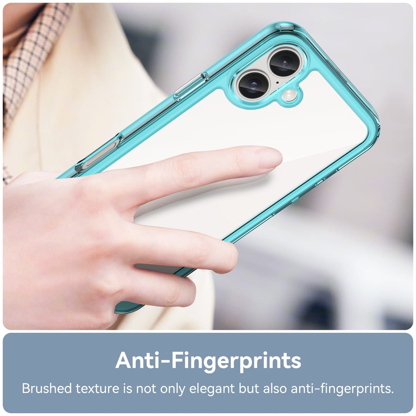 Iphone 16 Plus Soft Gel Case [Clear Blue]