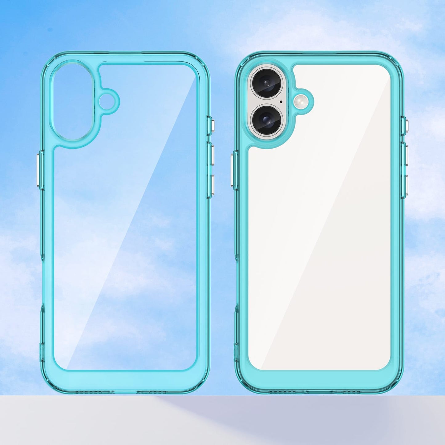 Iphone 16 Plus Soft Gel Case [Clear Blue]
