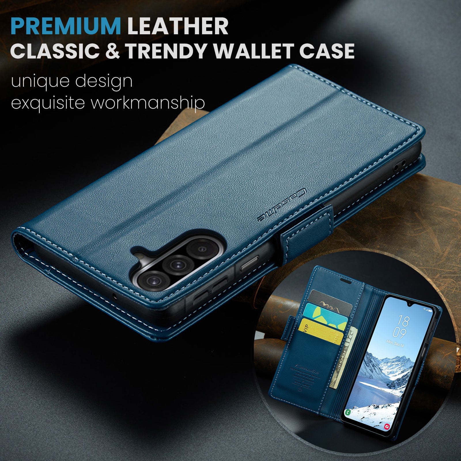 Galaxy A26 5G Pu Wallet Case [Navy]