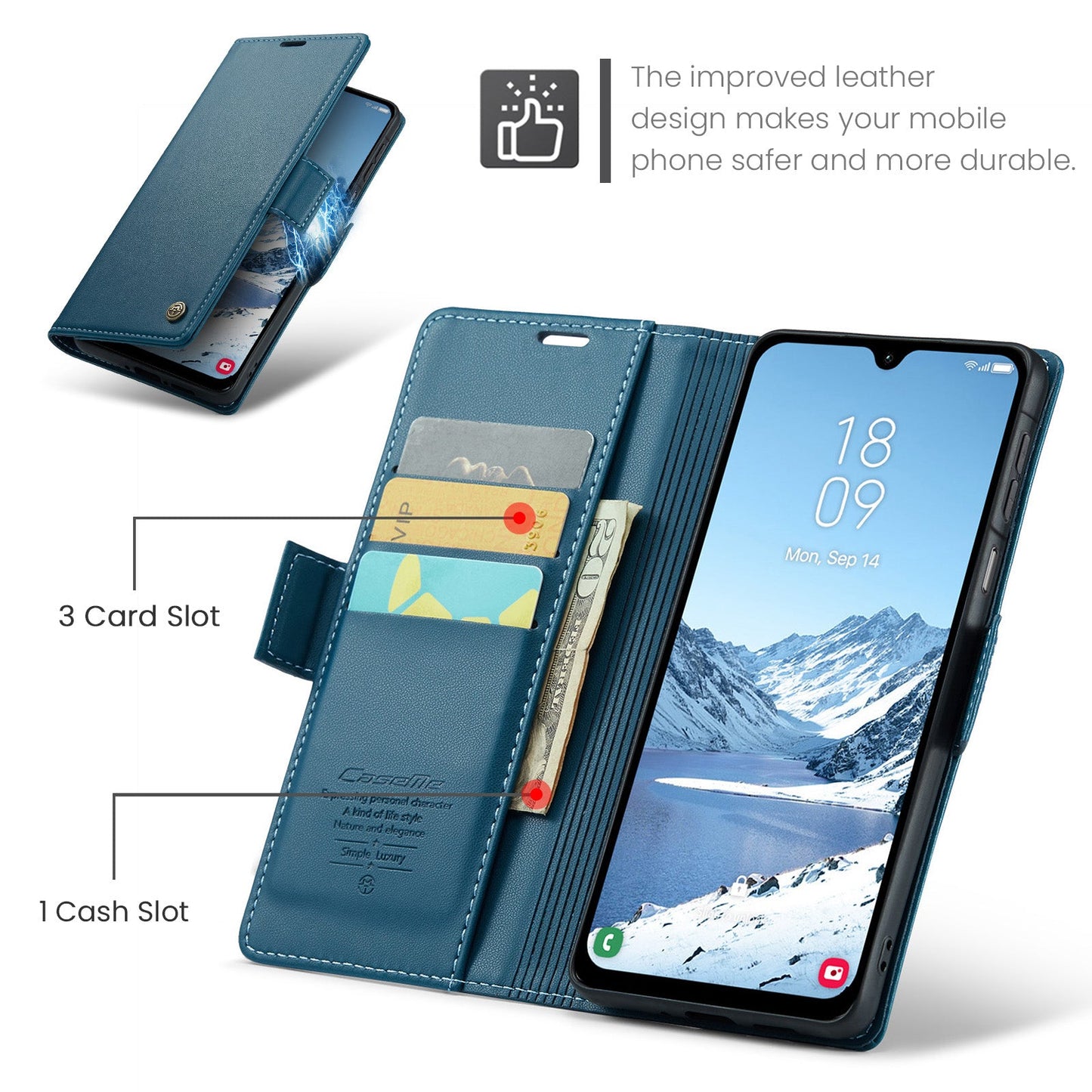 Galaxy A26 5G Pu Wallet Case [Navy]