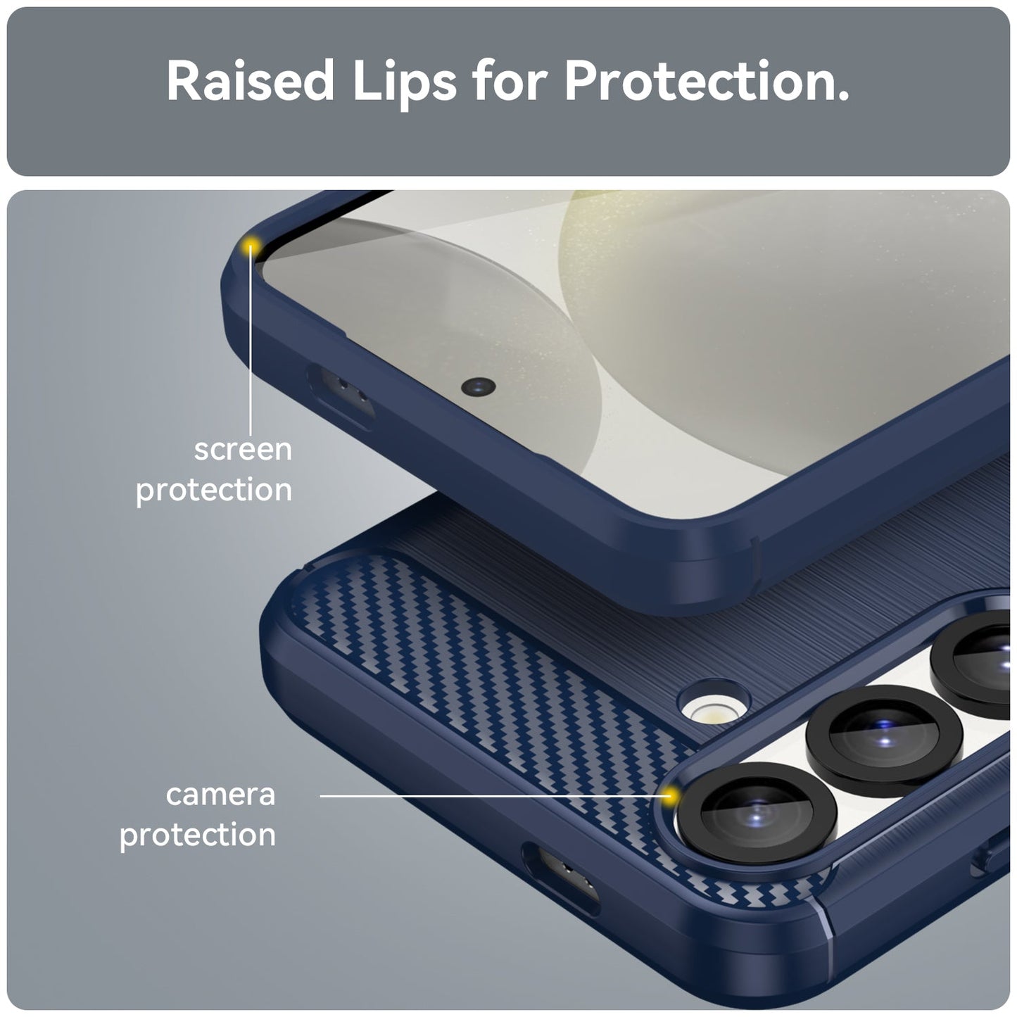 Galaxy S25 Carbon Fibre Case [Navy]