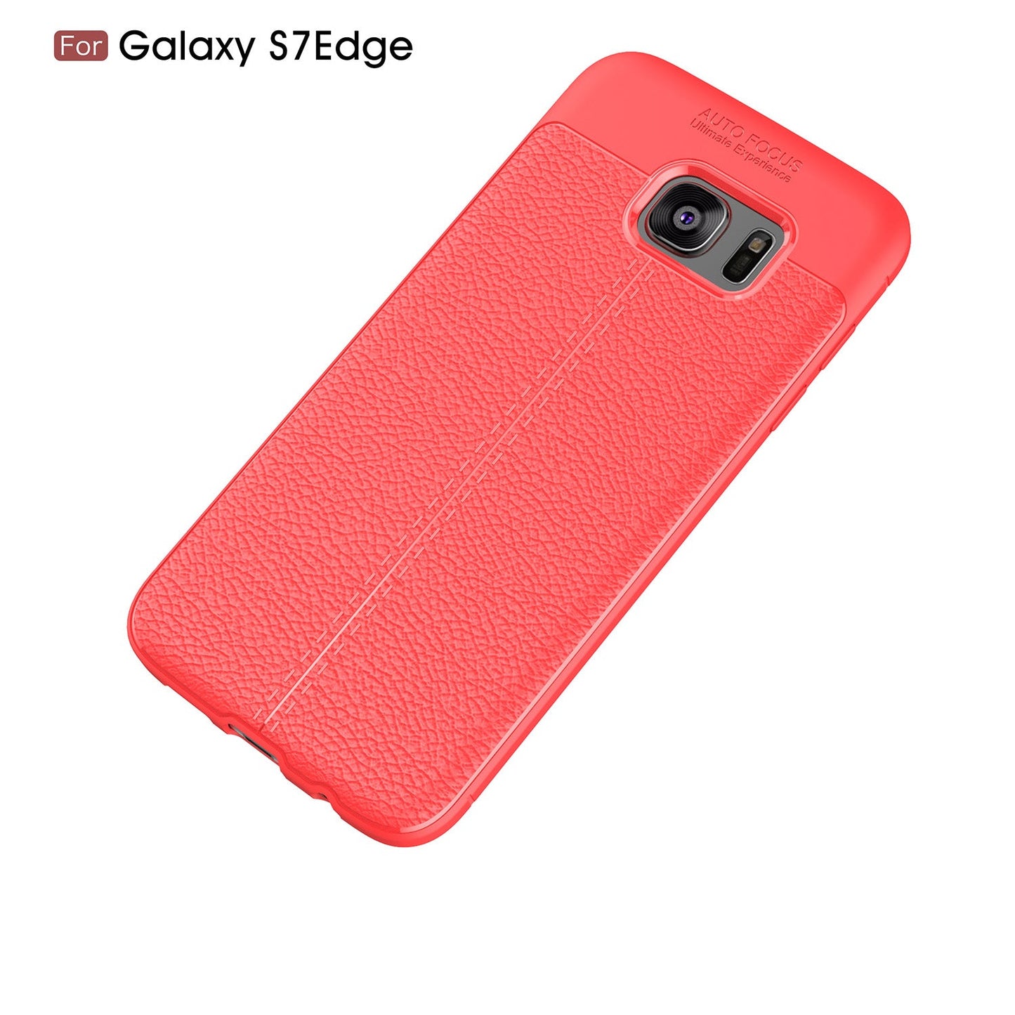 Samsung Galaxy S7 Edge Leather Texture Case Red