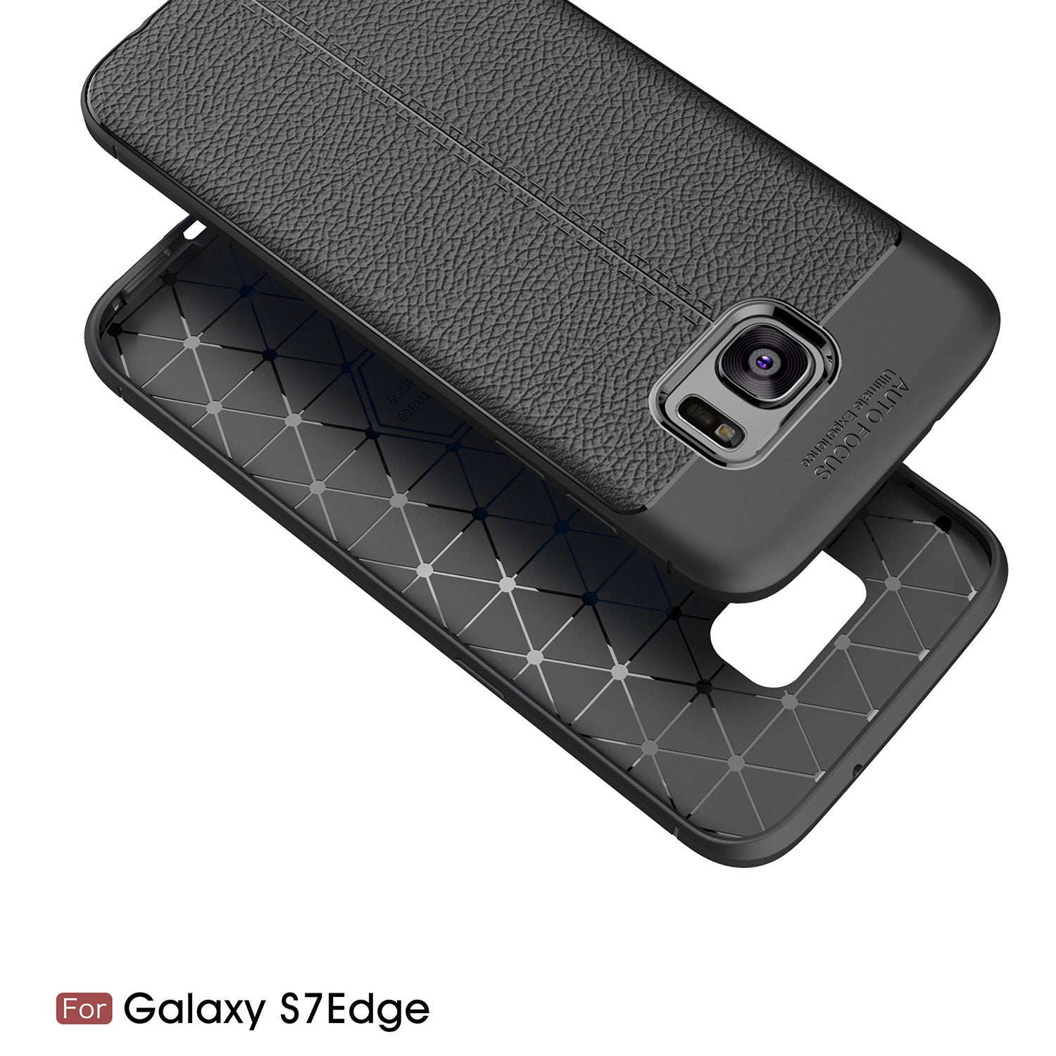 Samsung Galaxy S7 Edge Leather Texture Case Red