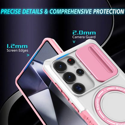 Galaxy S25 Ultra Magsafe Sliding Cover Case [Pinkwhite]