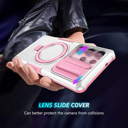 Galaxy S25 Ultra Magsafe Sliding Cover Case [Pinkwhite]