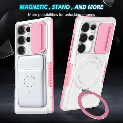 Galaxy S25 Ultra Magsafe Sliding Cover Case [Pinkwhite]