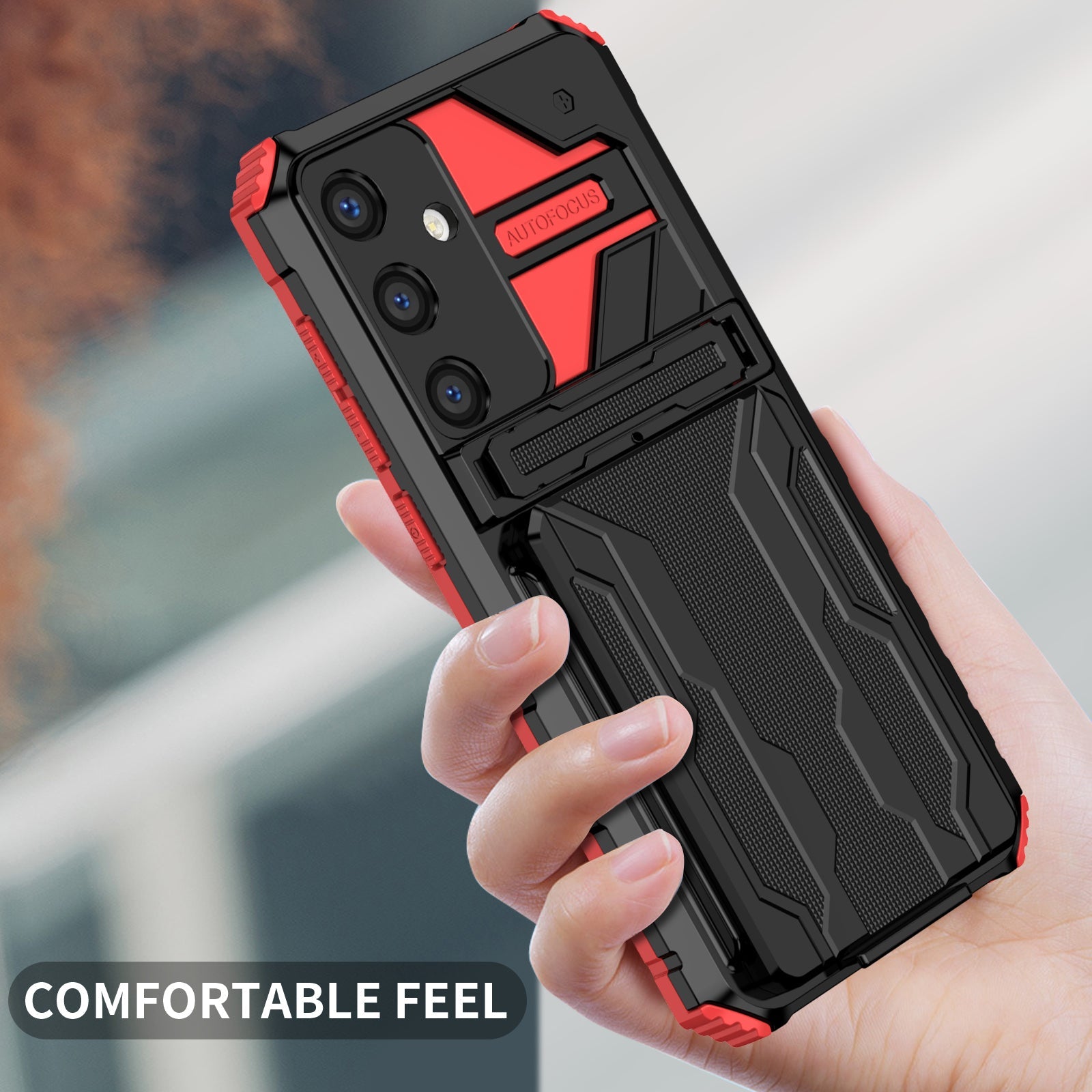 Galaxy S25 Plus Kickstand Heavy Duty Case [Red]