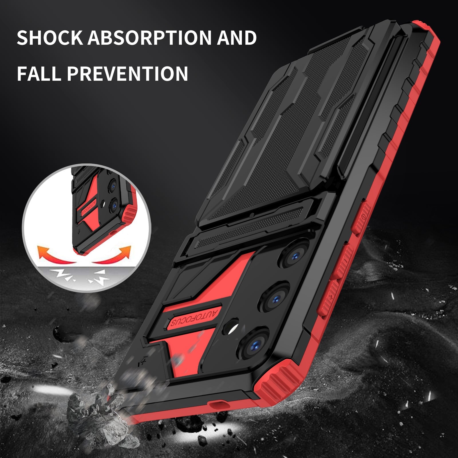 Galaxy S25 Plus Kickstand Heavy Duty Case [Red]