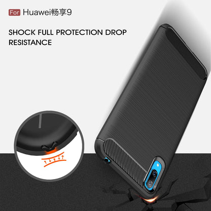 Huawei Y7 Pro 2019 Carbon Fibre Case Black