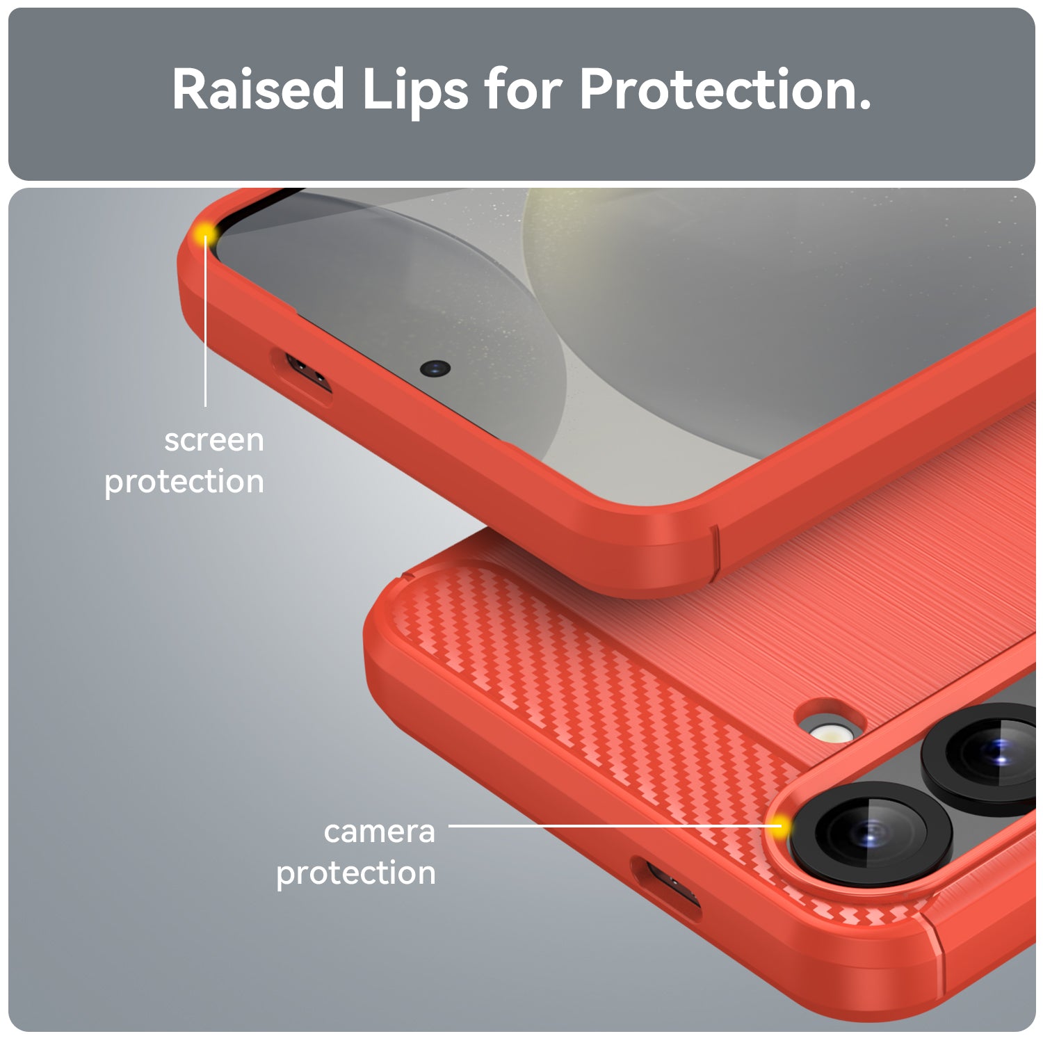 Galaxy S25 Plus Carbon Fibre Case [Red]