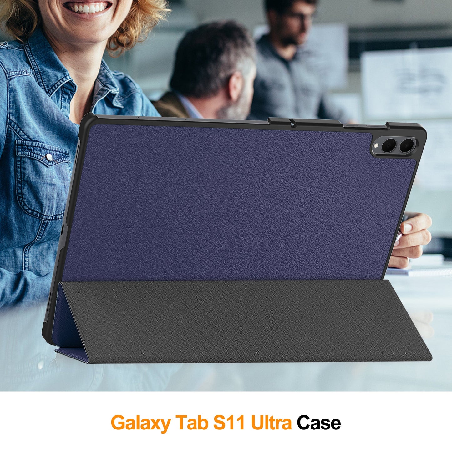 Galaxy Tab S11 Ultra Tri-fold Pu Case [Navy]