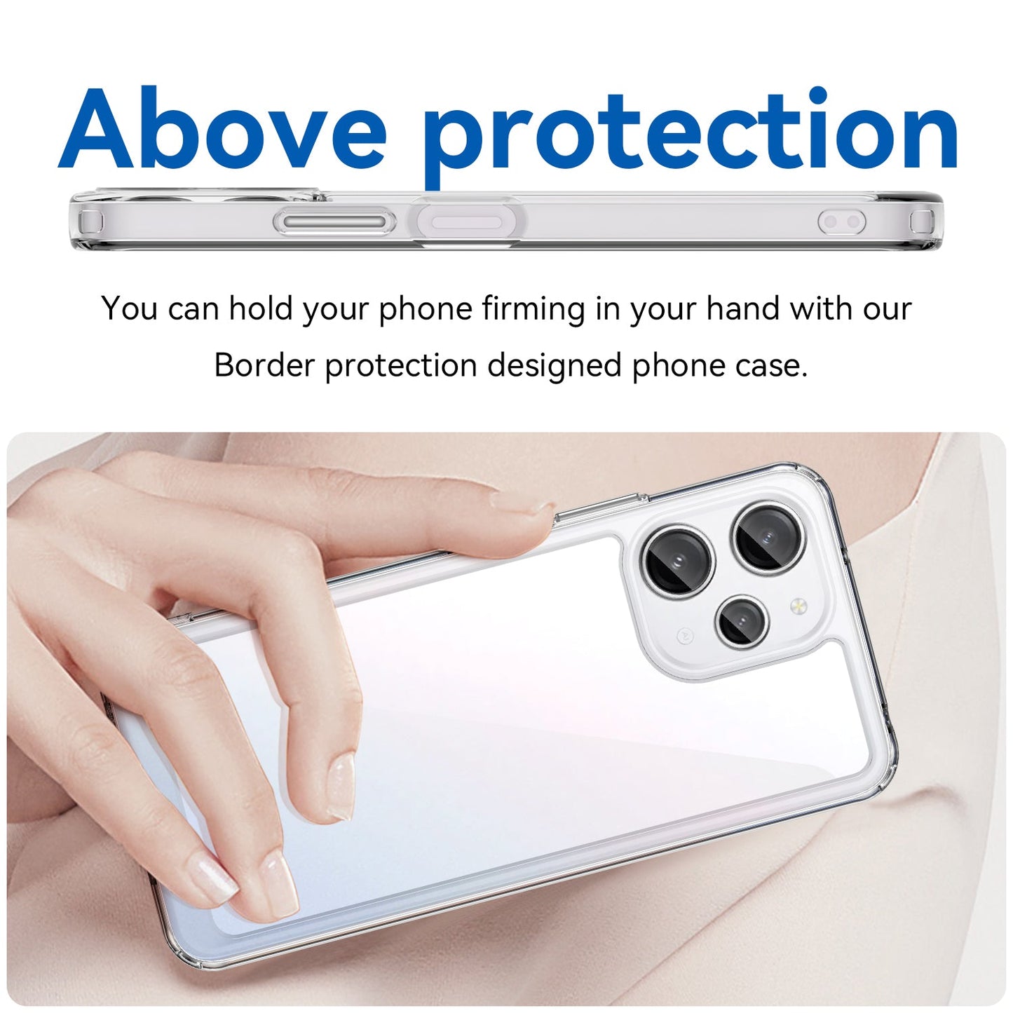 Xiaomi Redmi 12 5G Soft Gel Bumper Case [Clear]