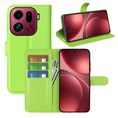 Oppo Find X9 Pro Pu Wallet Case [Green]