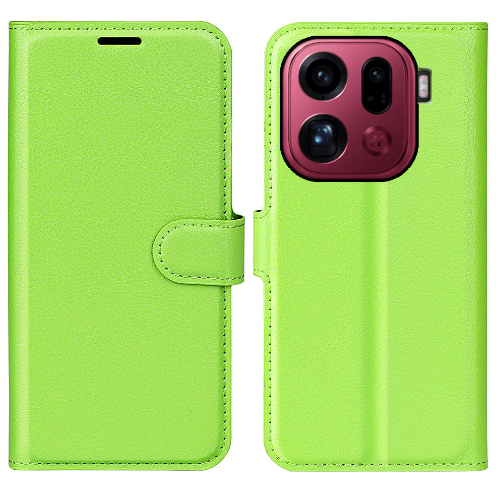 Oppo Find X9 Pro Pu Wallet Case [Green]