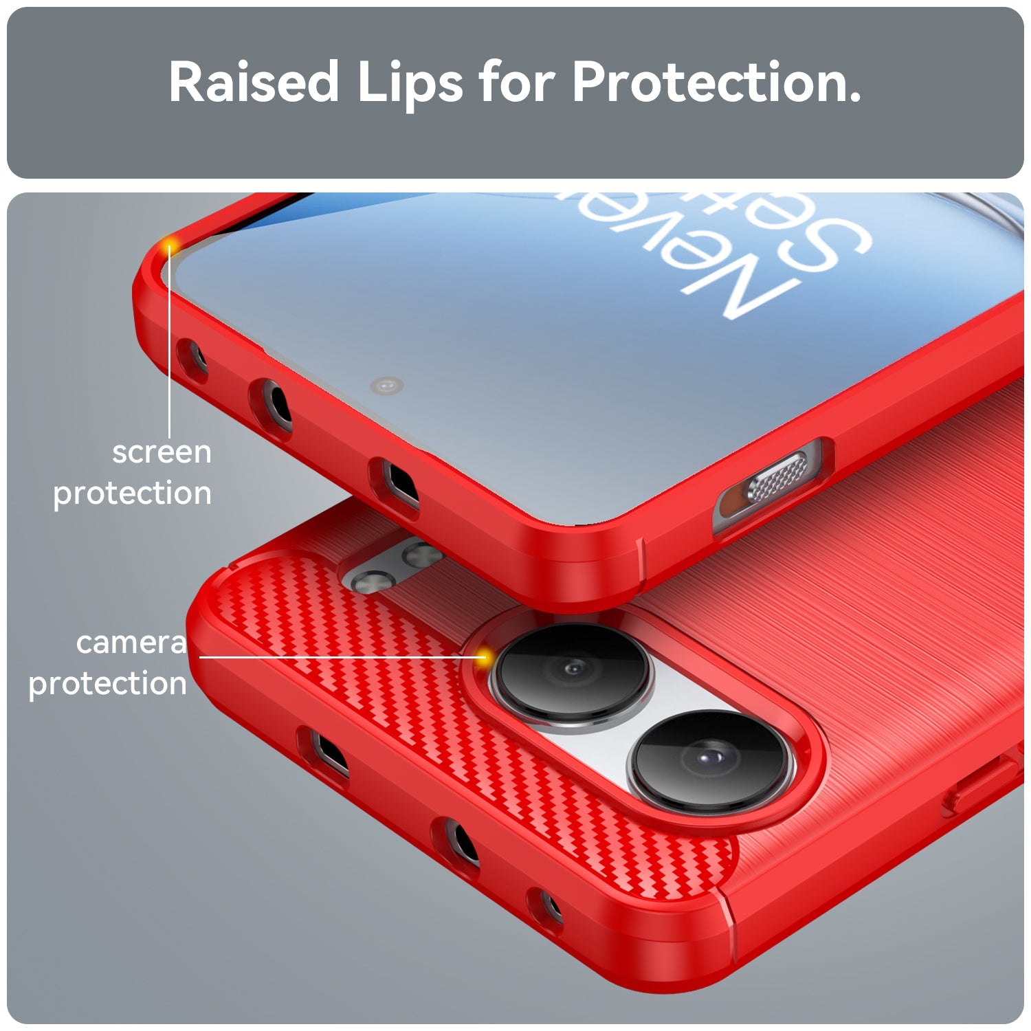 Oneplus Nord 4 Carbon Fibre Case [Red]