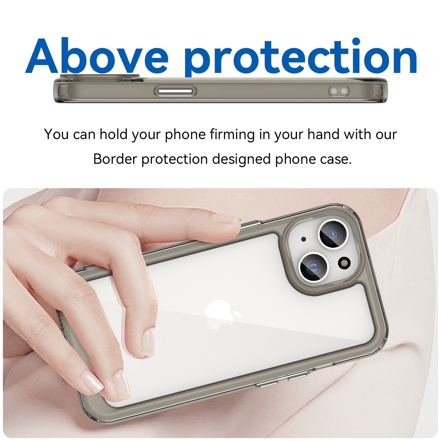 Iphone 15 Soft Gel Case [Clear Grey]