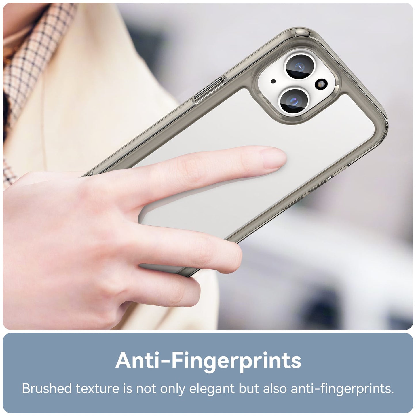 Iphone 15 Soft Gel Case [Clear Grey]