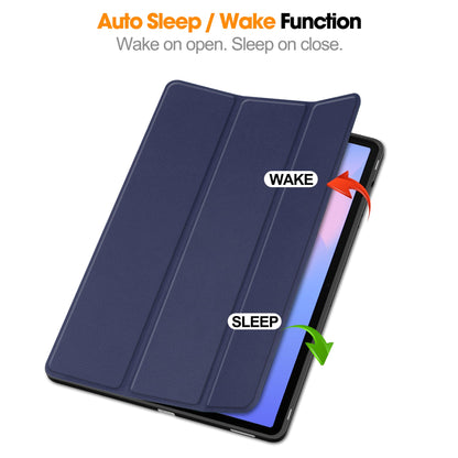 Tab S10Fe Plus Tri-Fold Pen Holder Case [Navy]