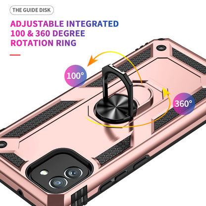 Galaxy A03 Military Armour Ring Case [Rosegold]