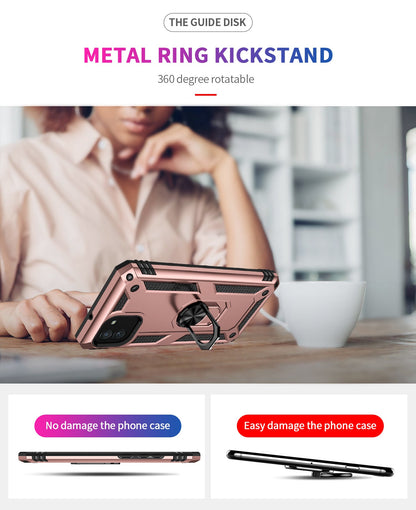 Galaxy A03 Military Armour Ring Case [Rosegold]