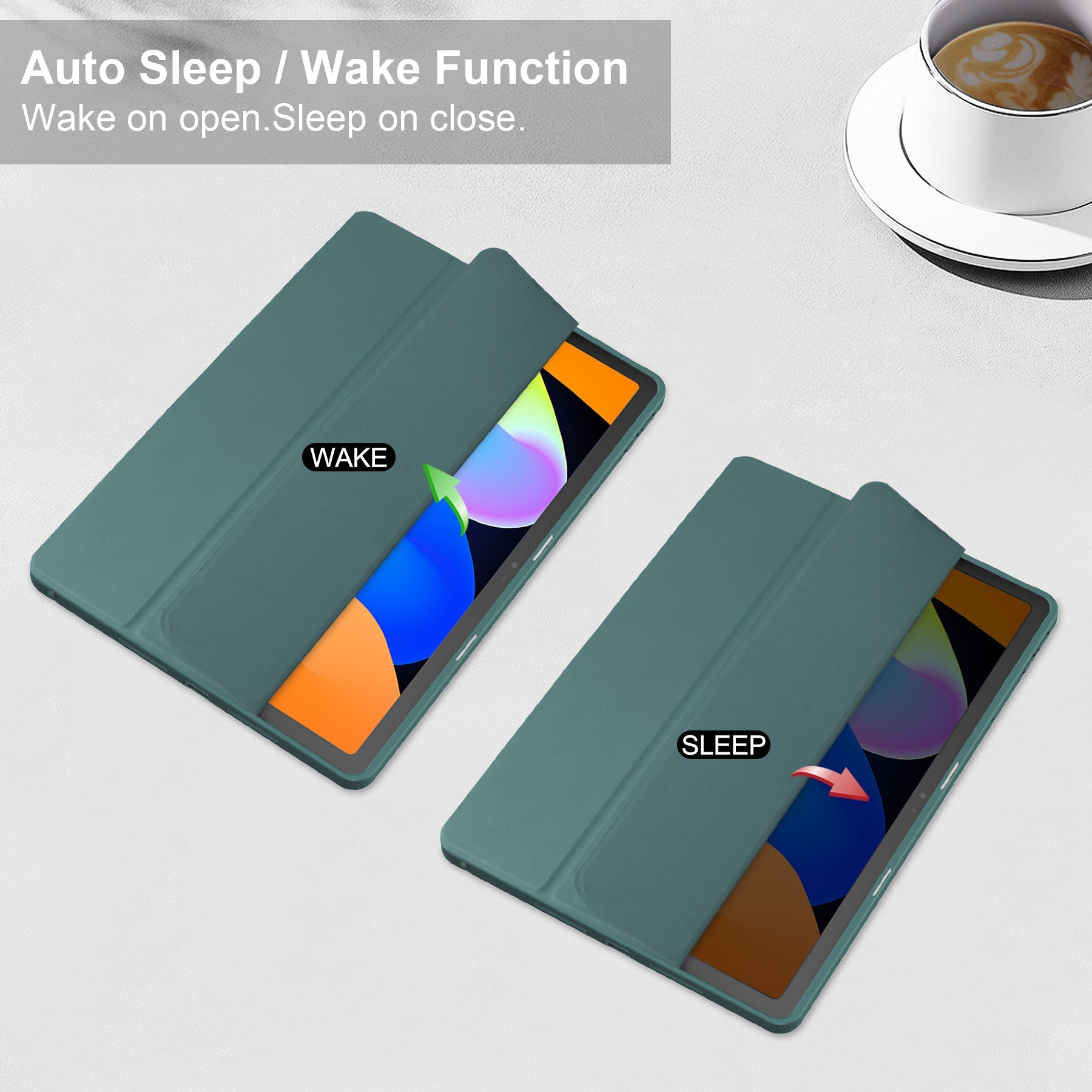 Lenovo Tab 11" 2025 Tb336 Acrylic Tri-fold Case [Teal]