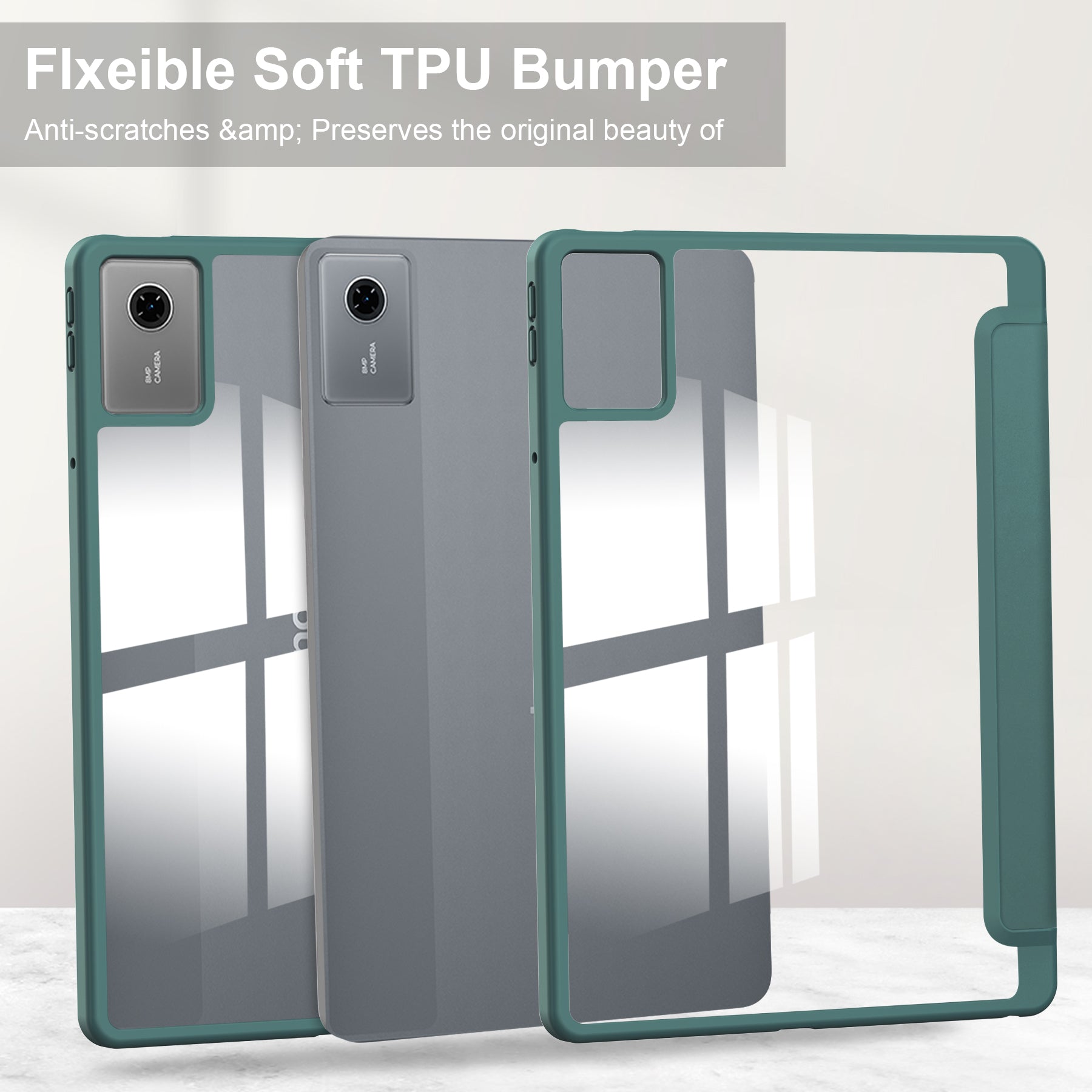 Lenovo Tab 11" 2025 Tb336 Acrylic Tri-fold Case [Teal]