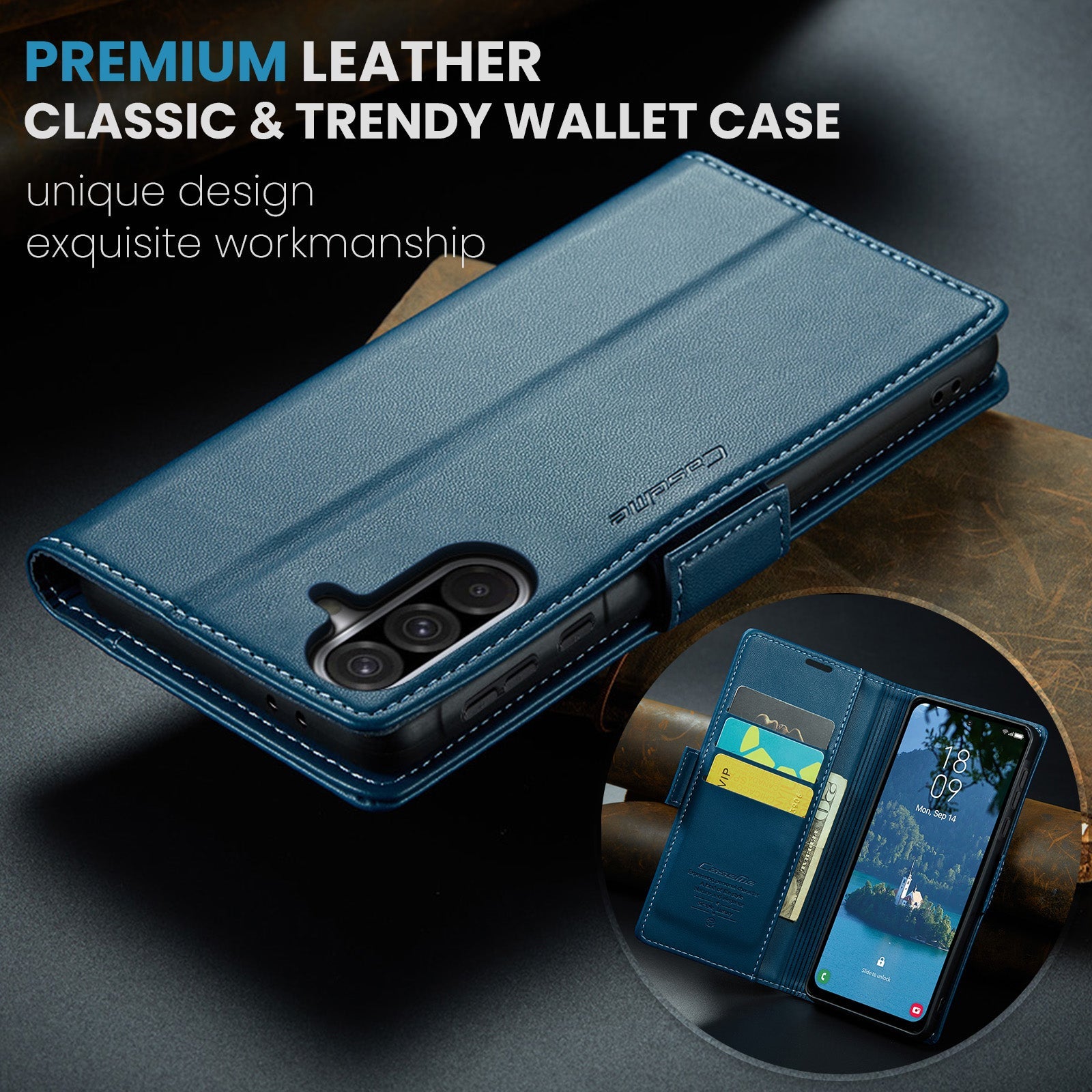 Galaxy A36 5G Pu Wallet Case [Navy]
