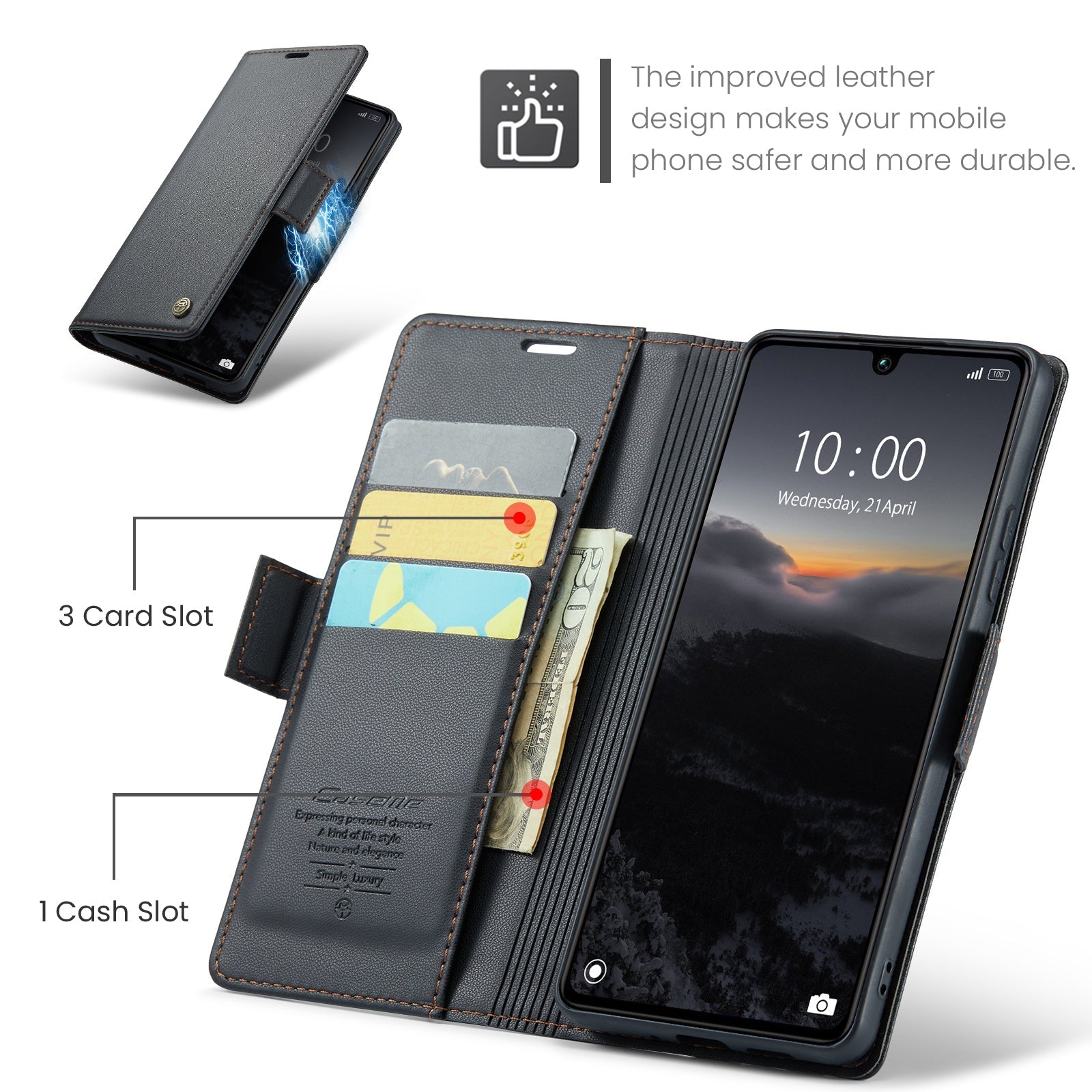 Xiaomi Poco C65 Pu Wallet Case [Black]