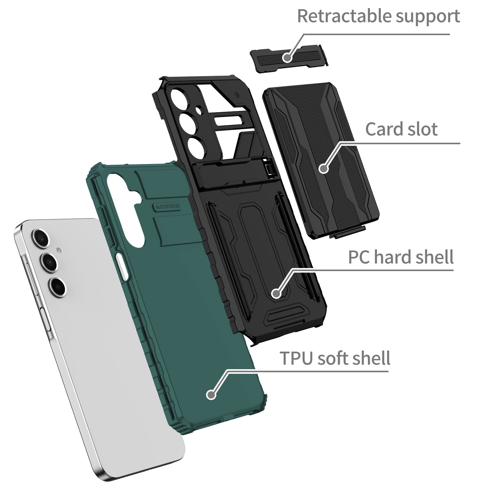 Galaxy A16 5G Kickstand Heavy Duty Case [Teal]