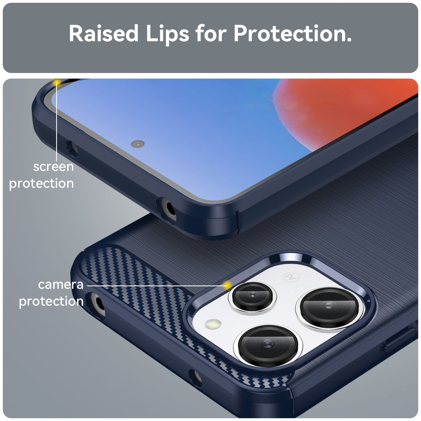 Xiaomi Redmi 12 5G Carbon Fibre Case [Navy]