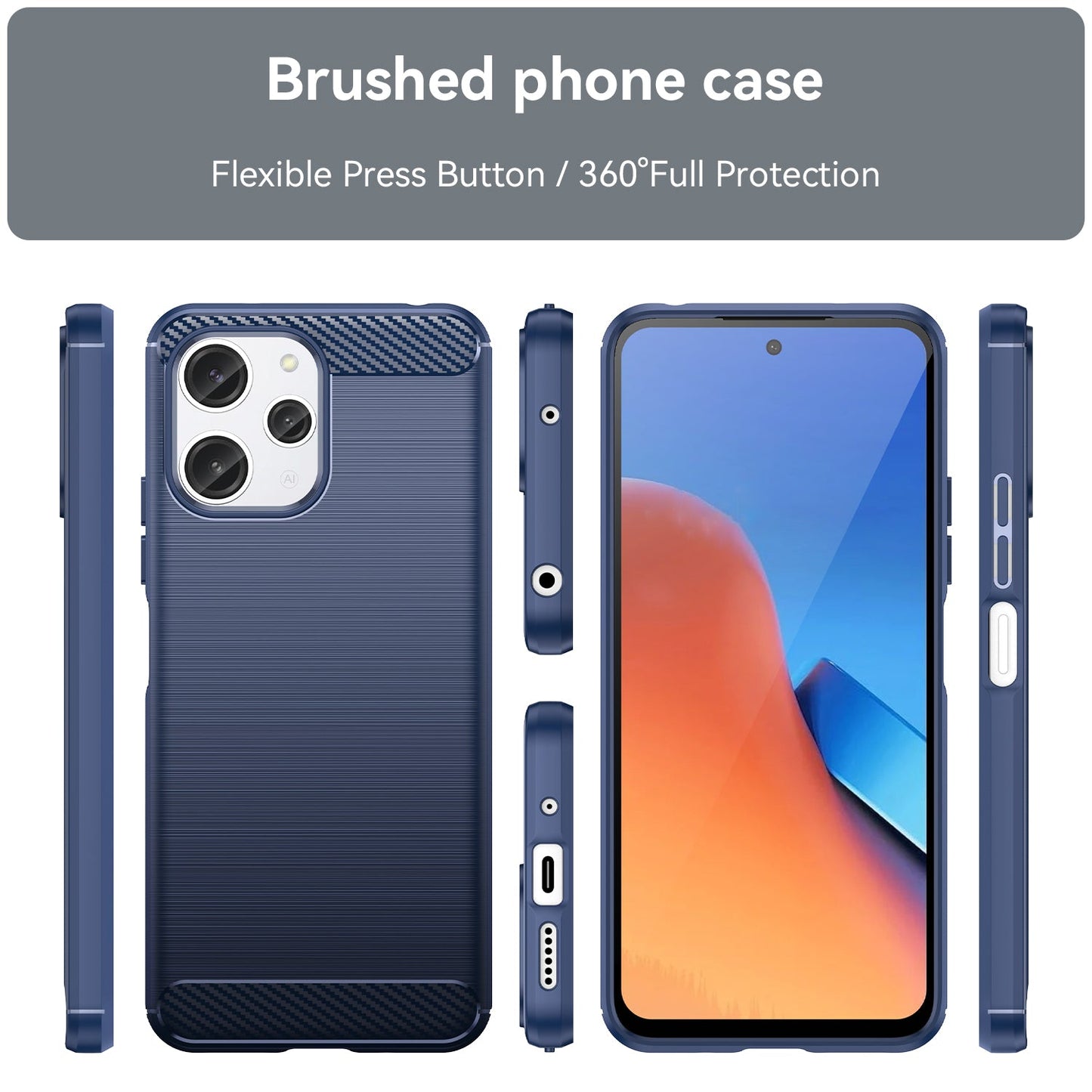 Xiaomi Redmi 12 5G Carbon Fibre Case [Navy]