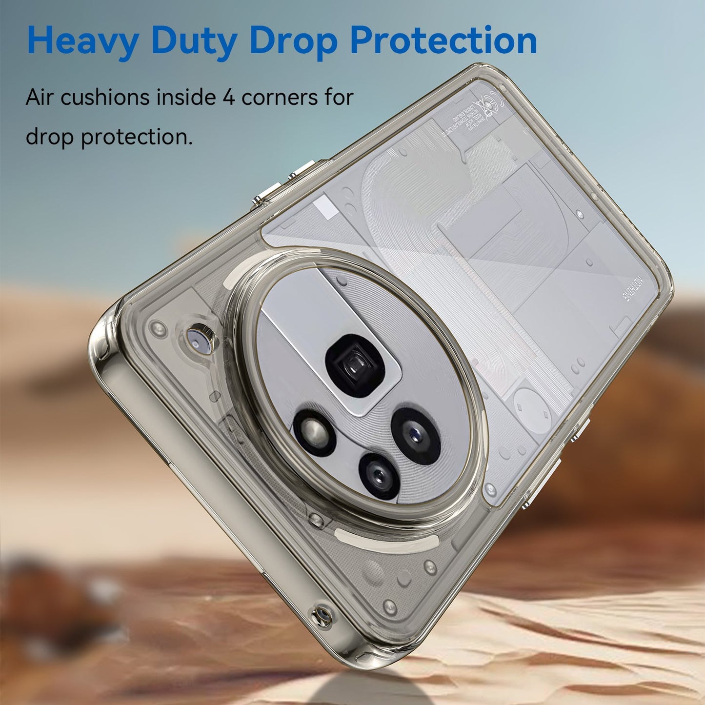 Nothing Phone (3A) Pro Soft Gel Case [Clear Grey]