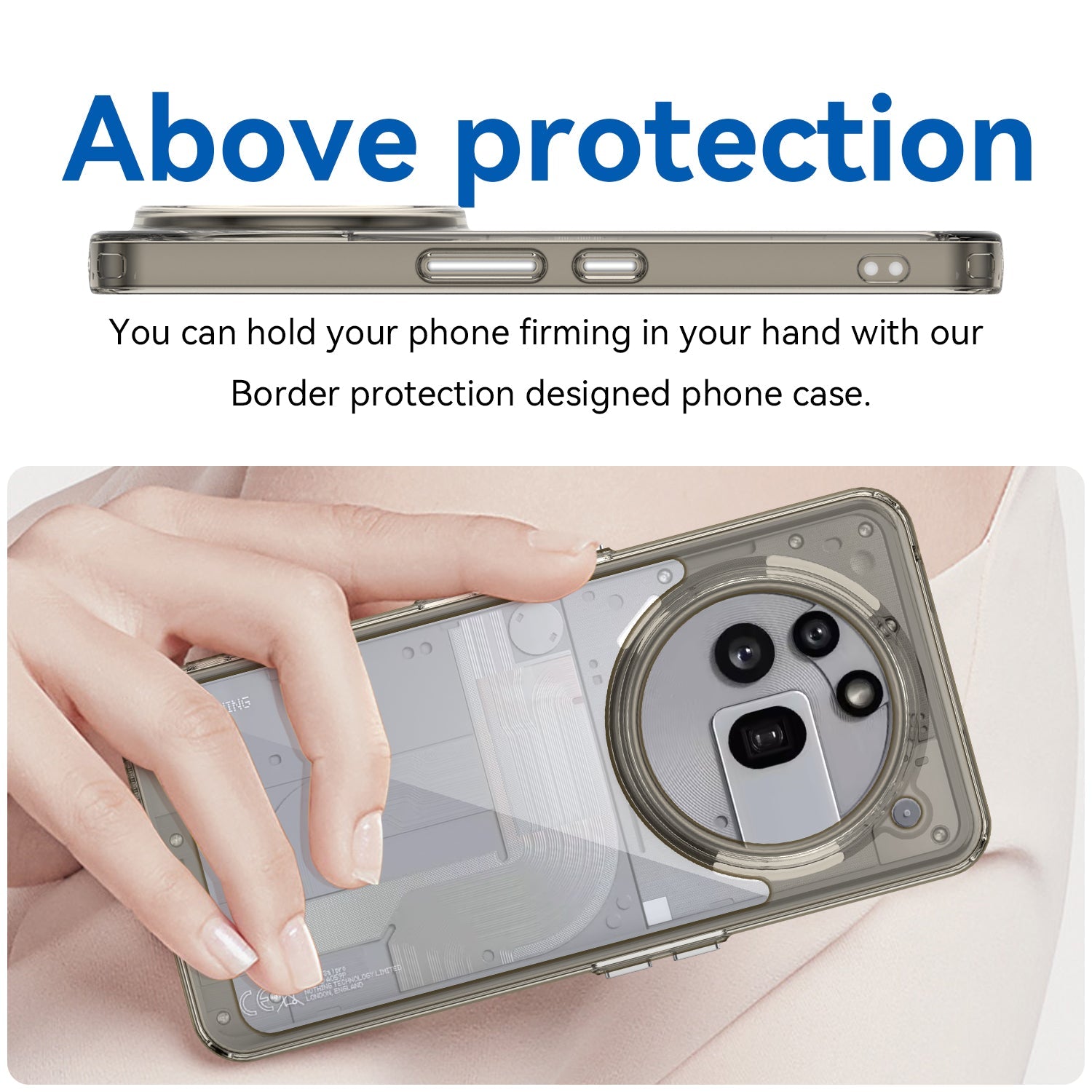 Nothing Phone (3A) Pro Soft Gel Case [Clear Grey]