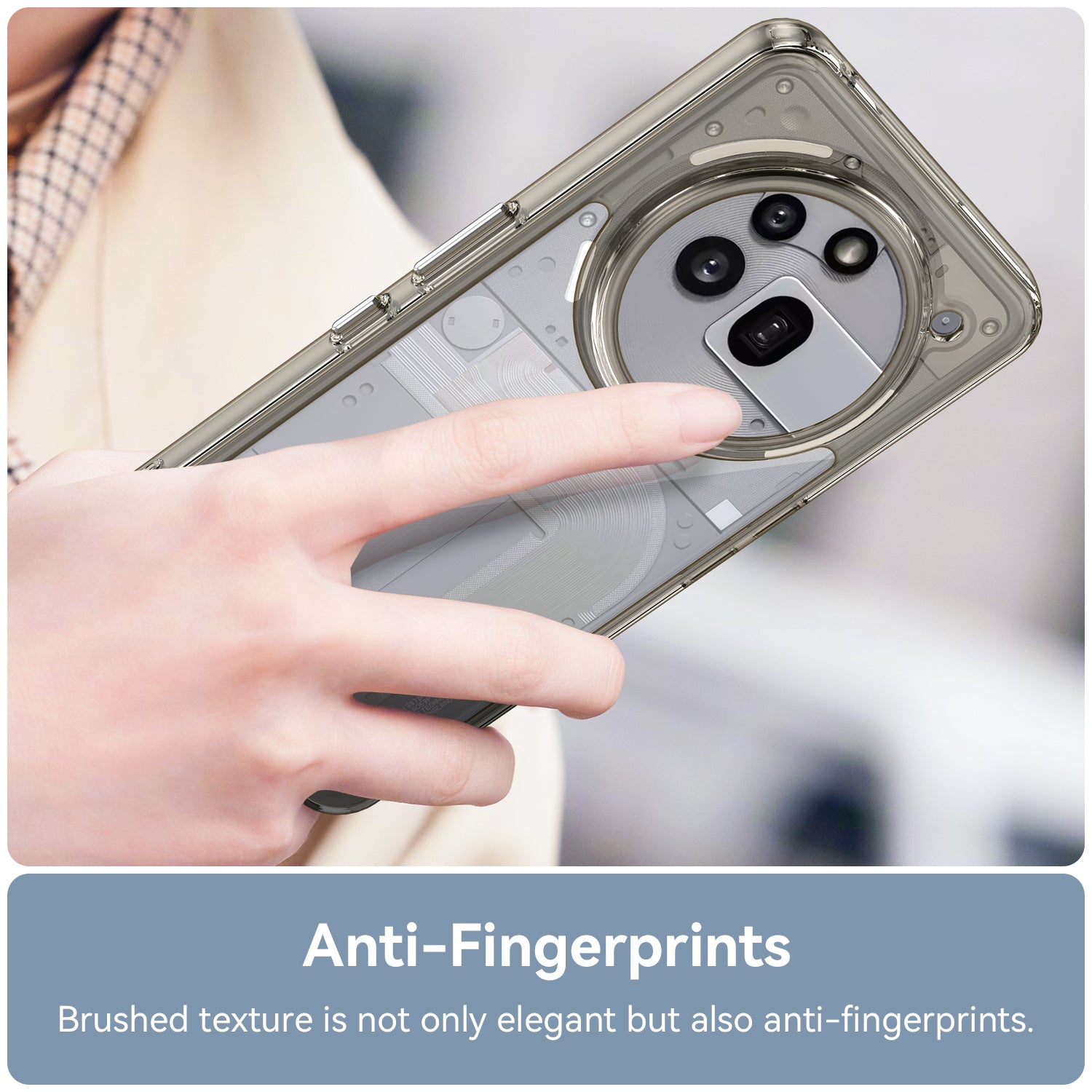 Nothing Phone (3A) Pro Soft Gel Case [Clear Grey]
