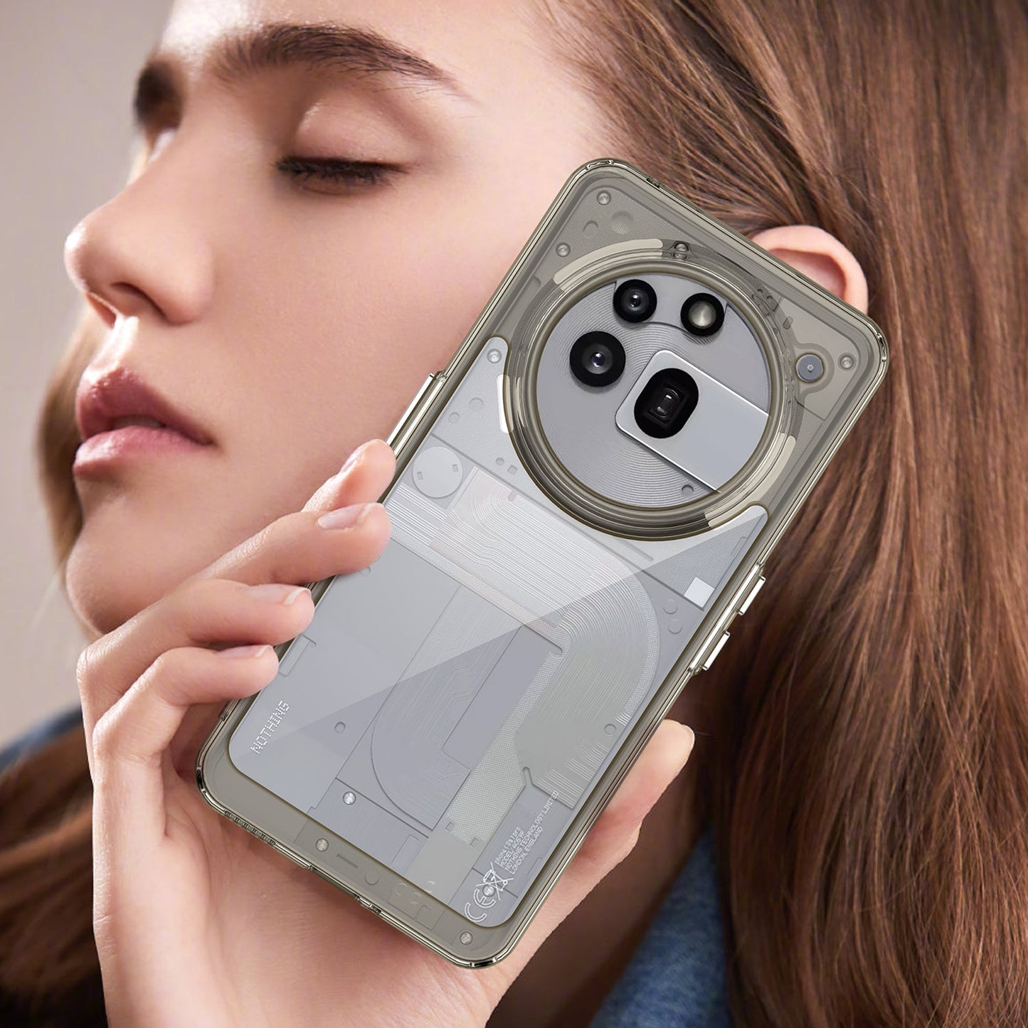 Nothing Phone (3A) Pro Soft Gel Case [Clear Grey]