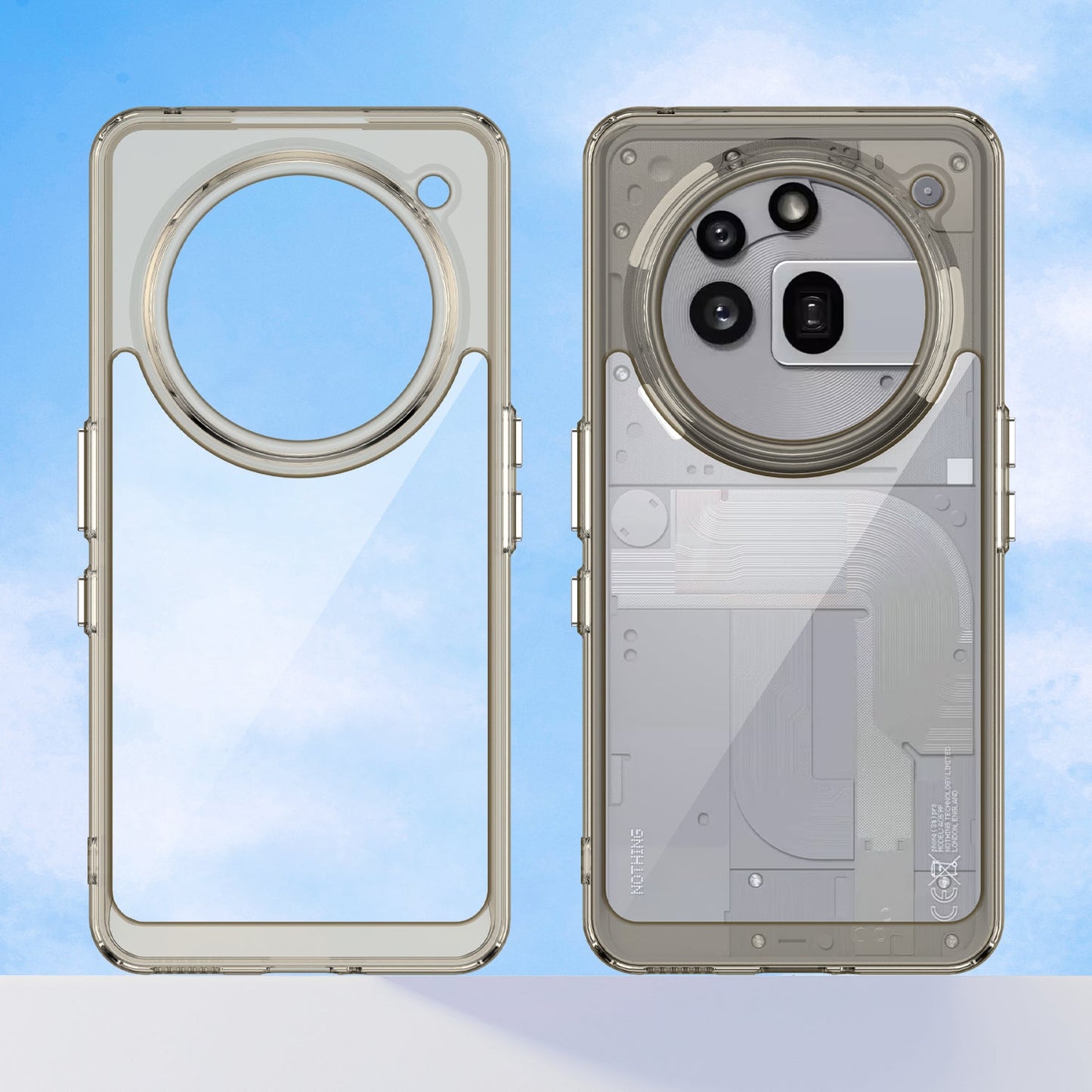Nothing Phone (3A) Pro Soft Gel Case [Clear Grey]