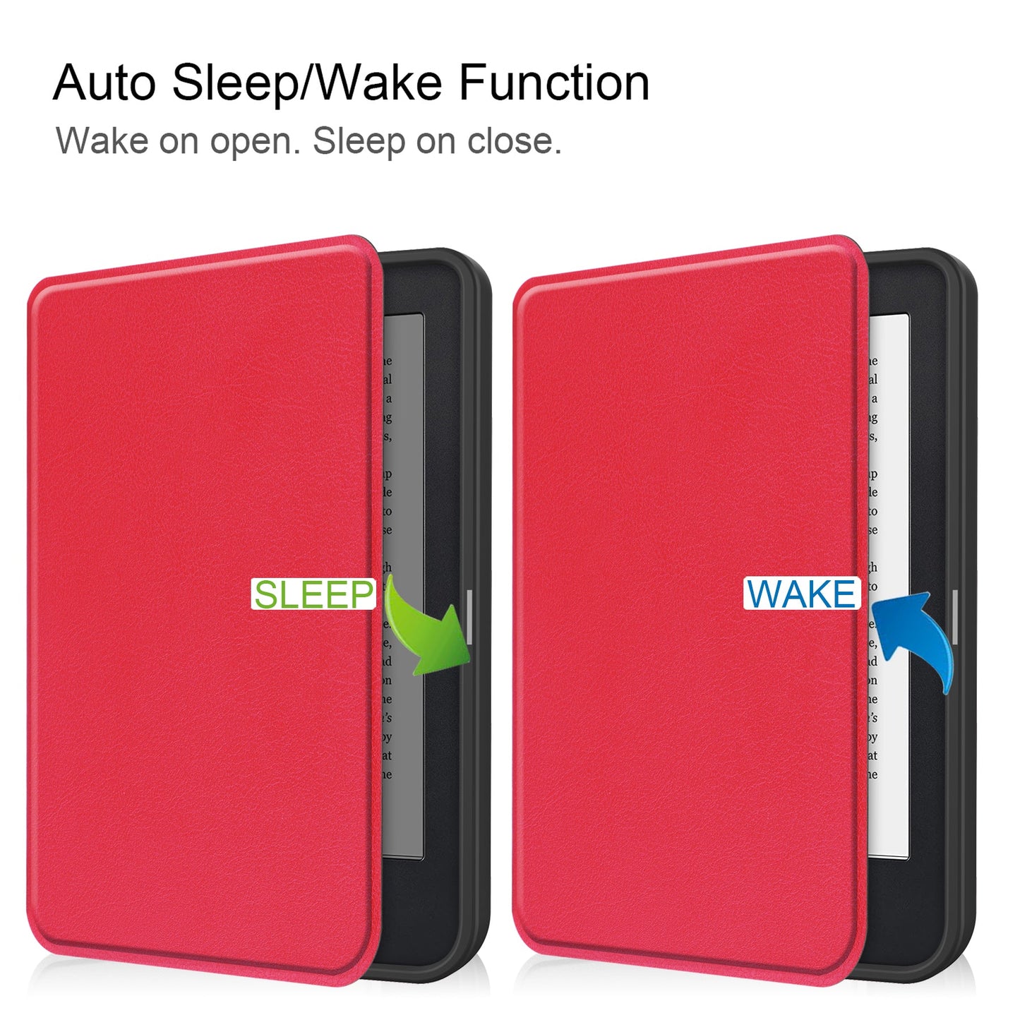 Kobo Clara 2e Folio Pu Leather Case [Red]