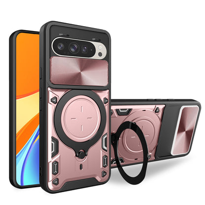 Google Pixel 10 Pro Ring Kickstand Case [Rose Gold]