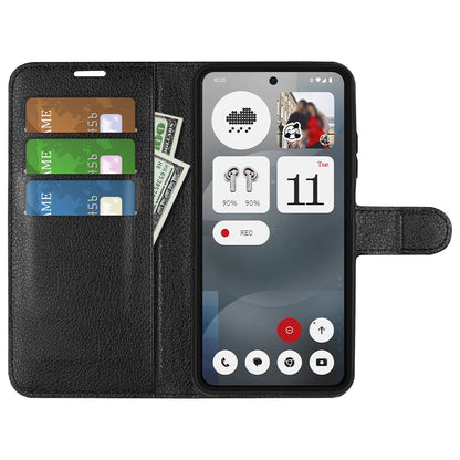 Nothing Phone (3a) Pu Wallet Case [Black]